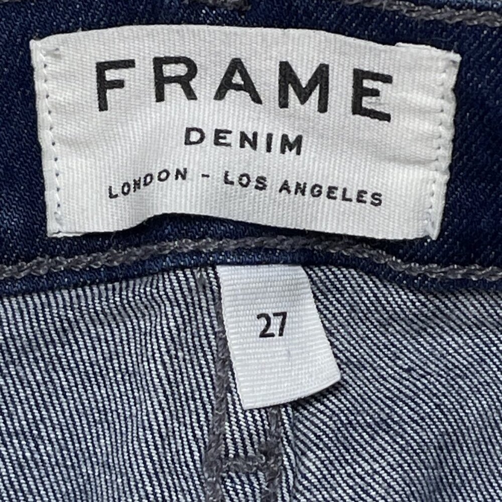 FRAME Jeans Womens Size 27 Blue Le High Skinny Ankle High Rise Dark Wash 27x28 - Picture 9 of 11
